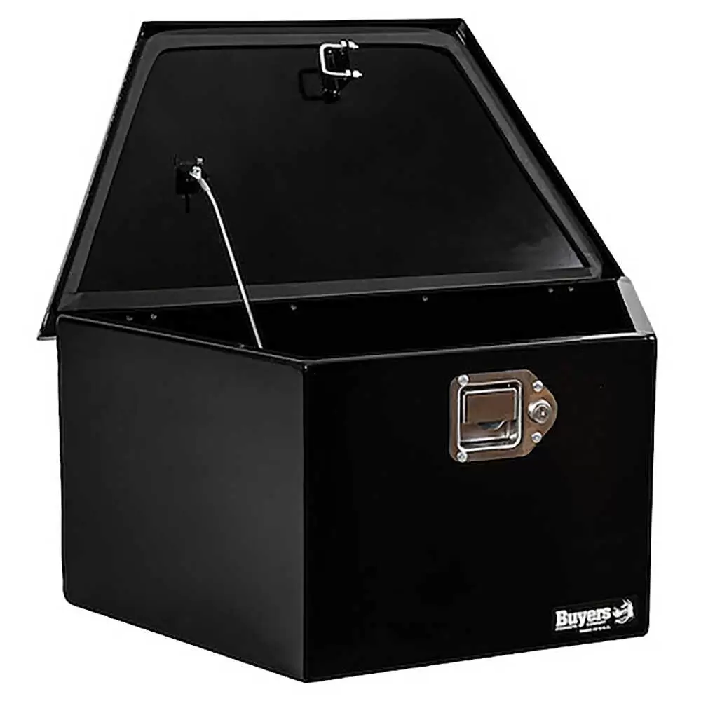 Black Steel Trailer Tongue Truck Box - 12" H x 13.25"D x 26/14"W