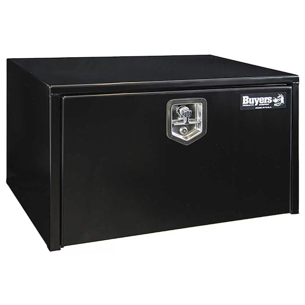 Black Steel Under Body Truck Tool Box with T-Latch - 18" x 18" x 30"