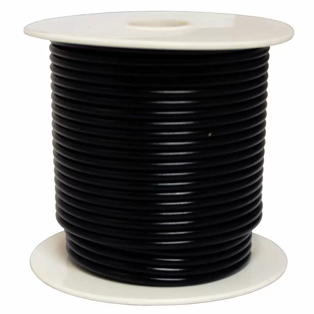 Black Stranded Single Wire, 16 Gauge, 100 foot Velvac 051117