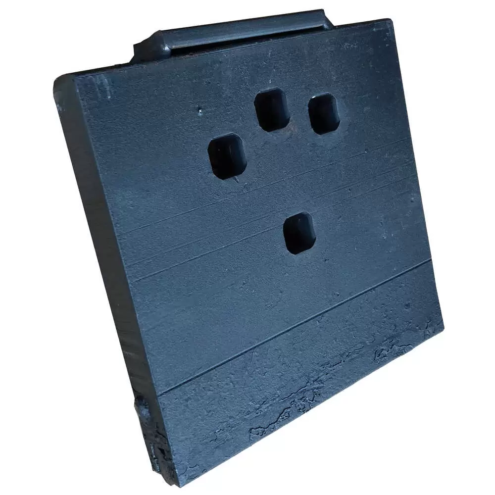 Carbide Anti-Wear Plate for Snow Plow Cutting Edges, 6" x 6" for 1/2" Bolts