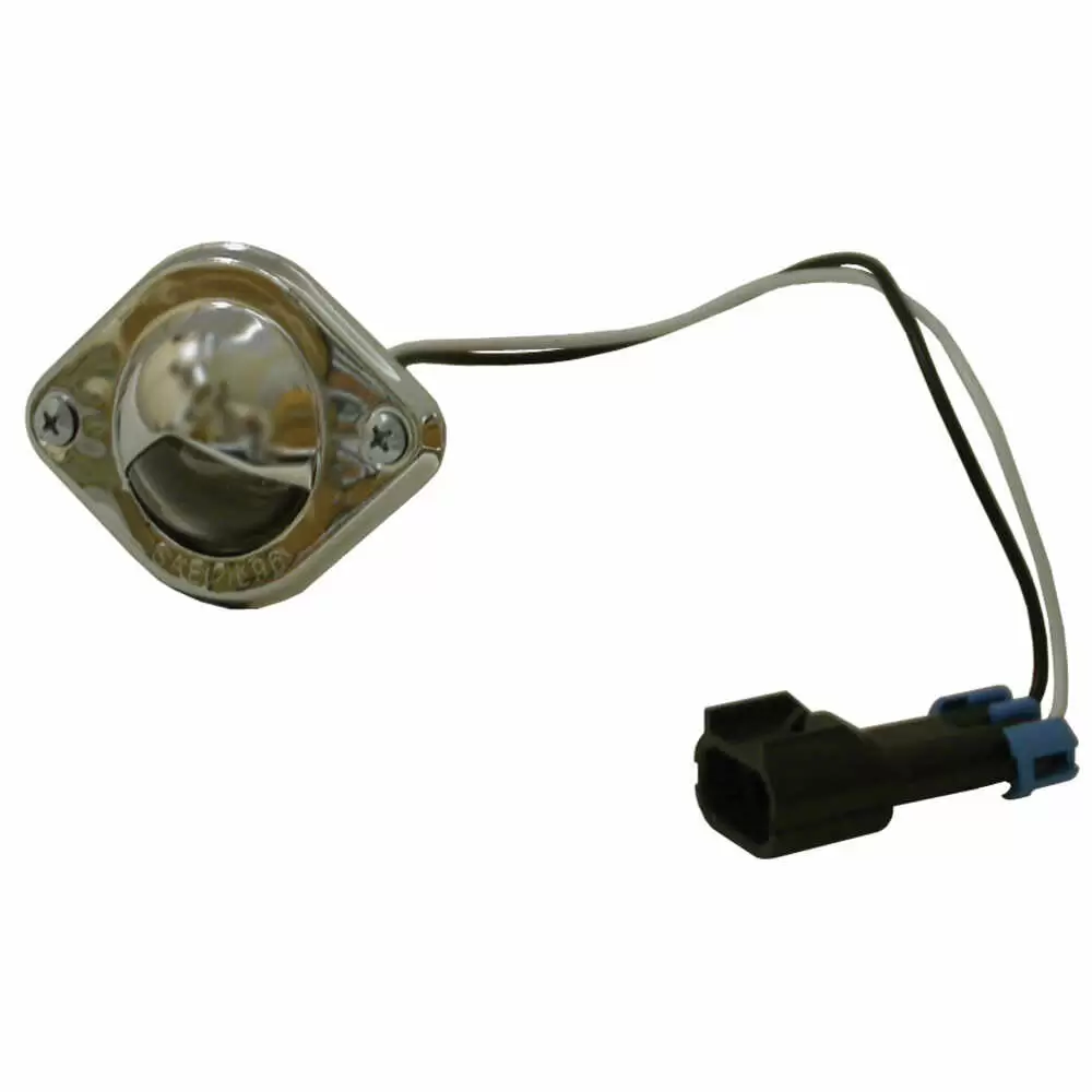 Chrome Plated License Lamp Dual Wire with Packard Connector - Truck-Lite 26368