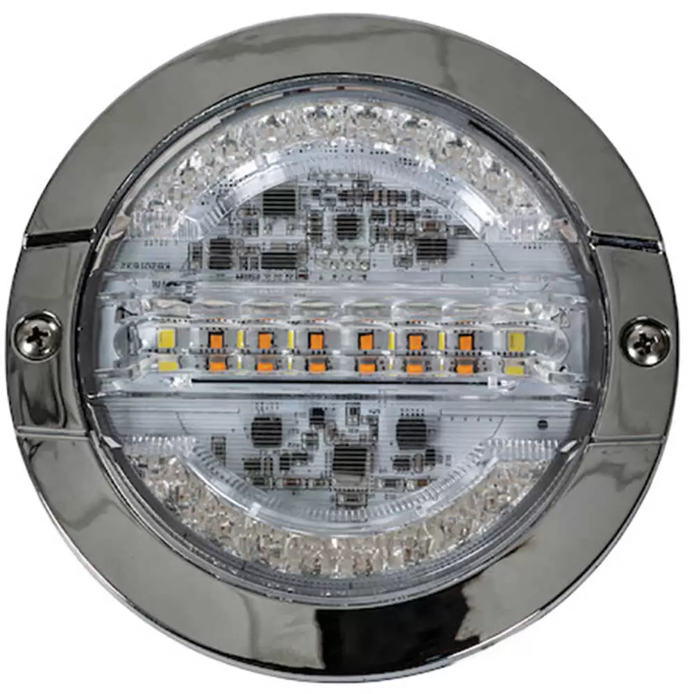 Combination 4" Round LED Stop/Turn/Tail, Backup, and Amber Strobe Light