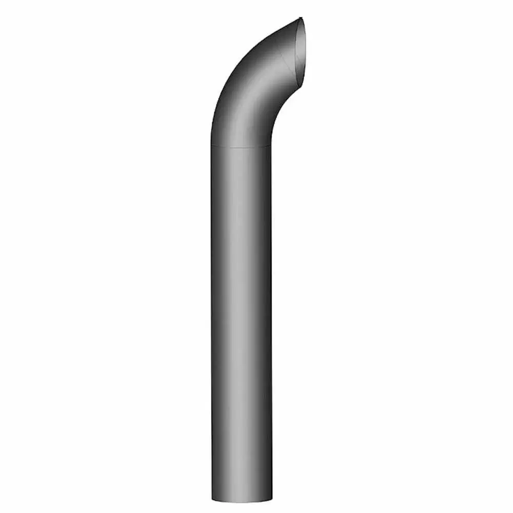 Curved Stack 4" O.D. x 12" Tail Pipe, Aluminized