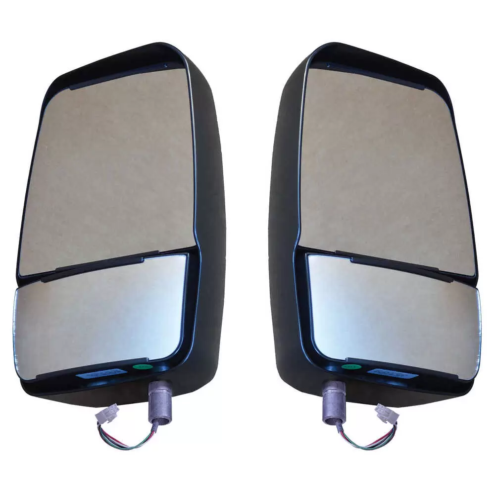 Deluxe Heated Remote / Manual Mirror Head - Black - Pair Velvac