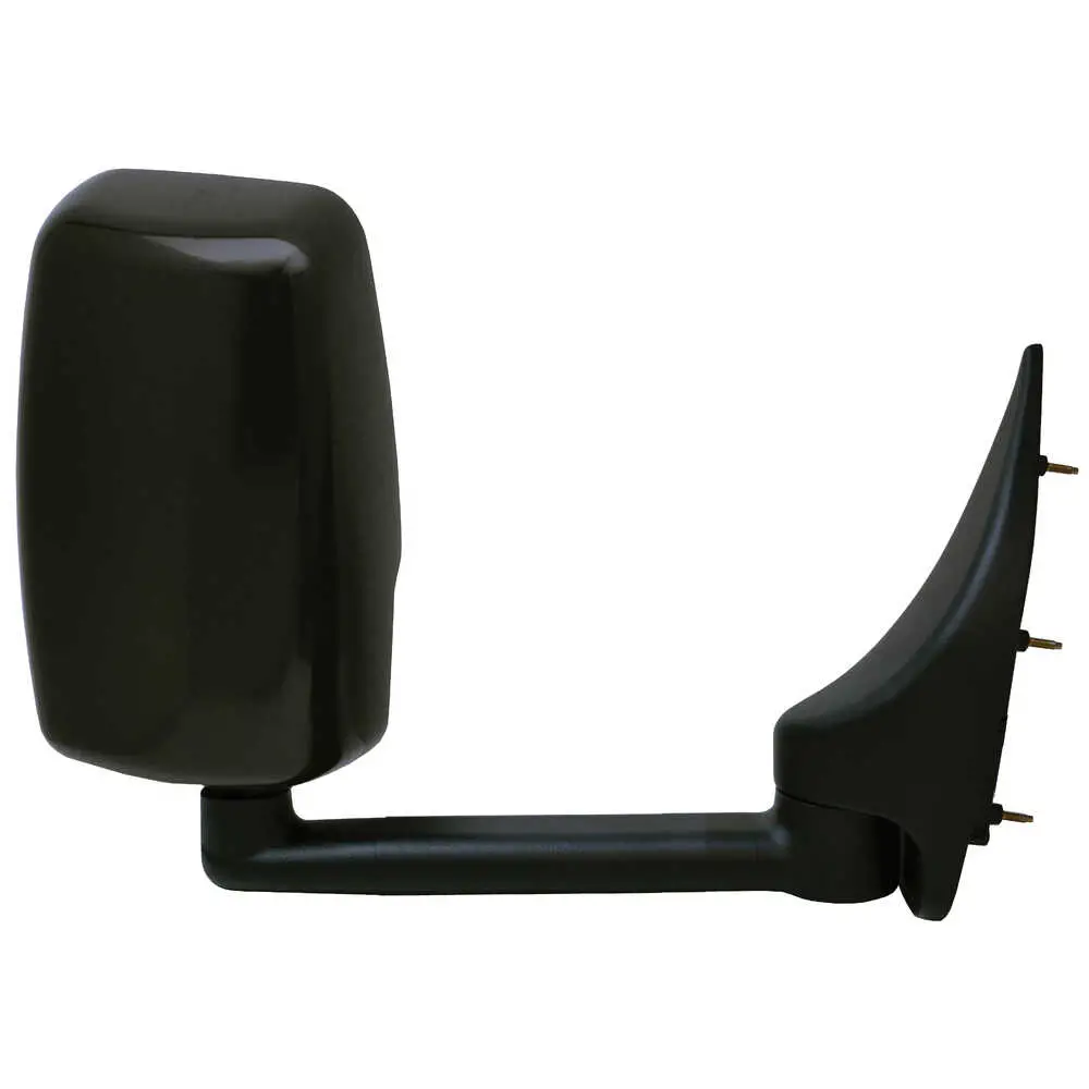 Deluxe Manual Mirror Assembly for 96" Body, Black - Right/Passenger side