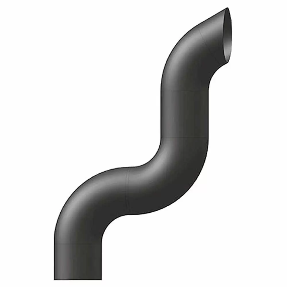Double Elbow Stack Pipe Extension, chrome