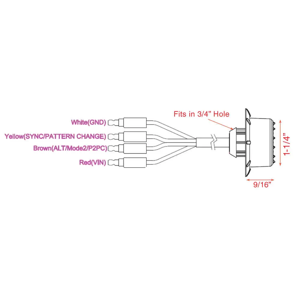 Dual Color and Function Clearance Marker and Warning Light