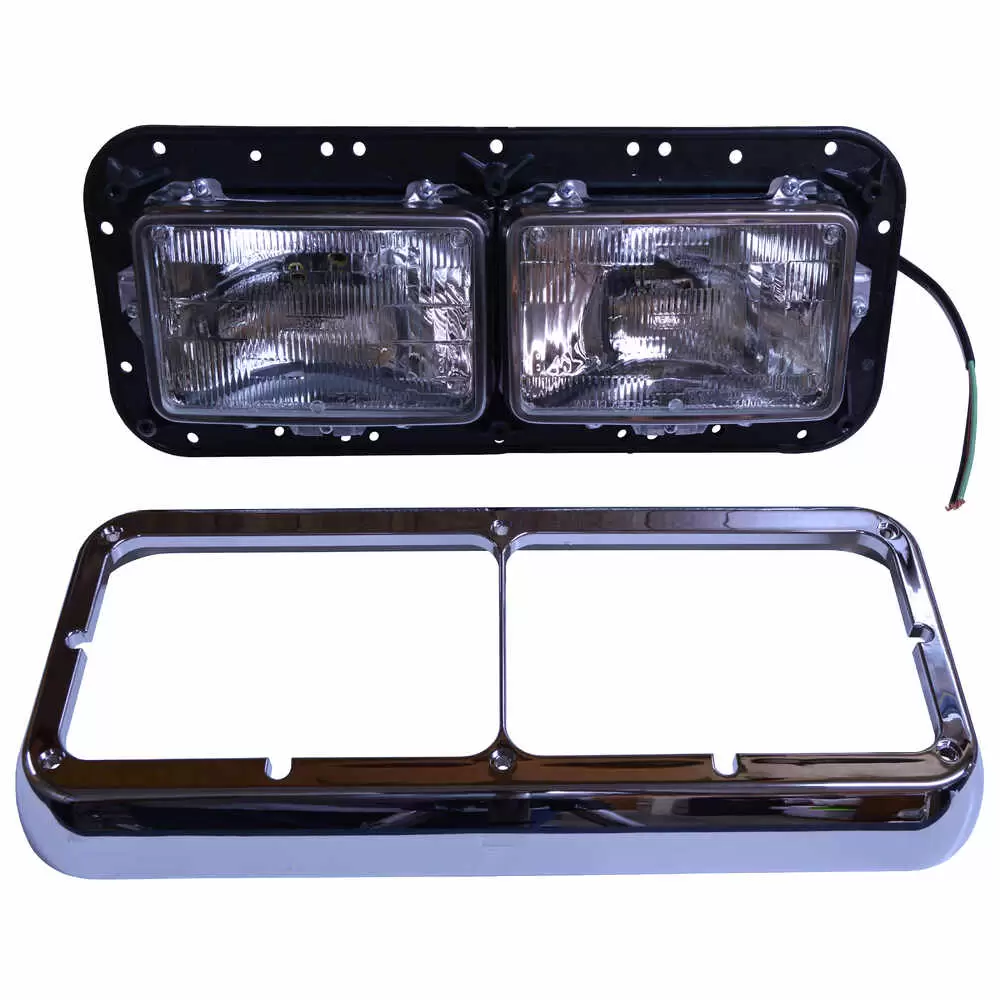 Dual Halogen Headlight Assembly - Right Side