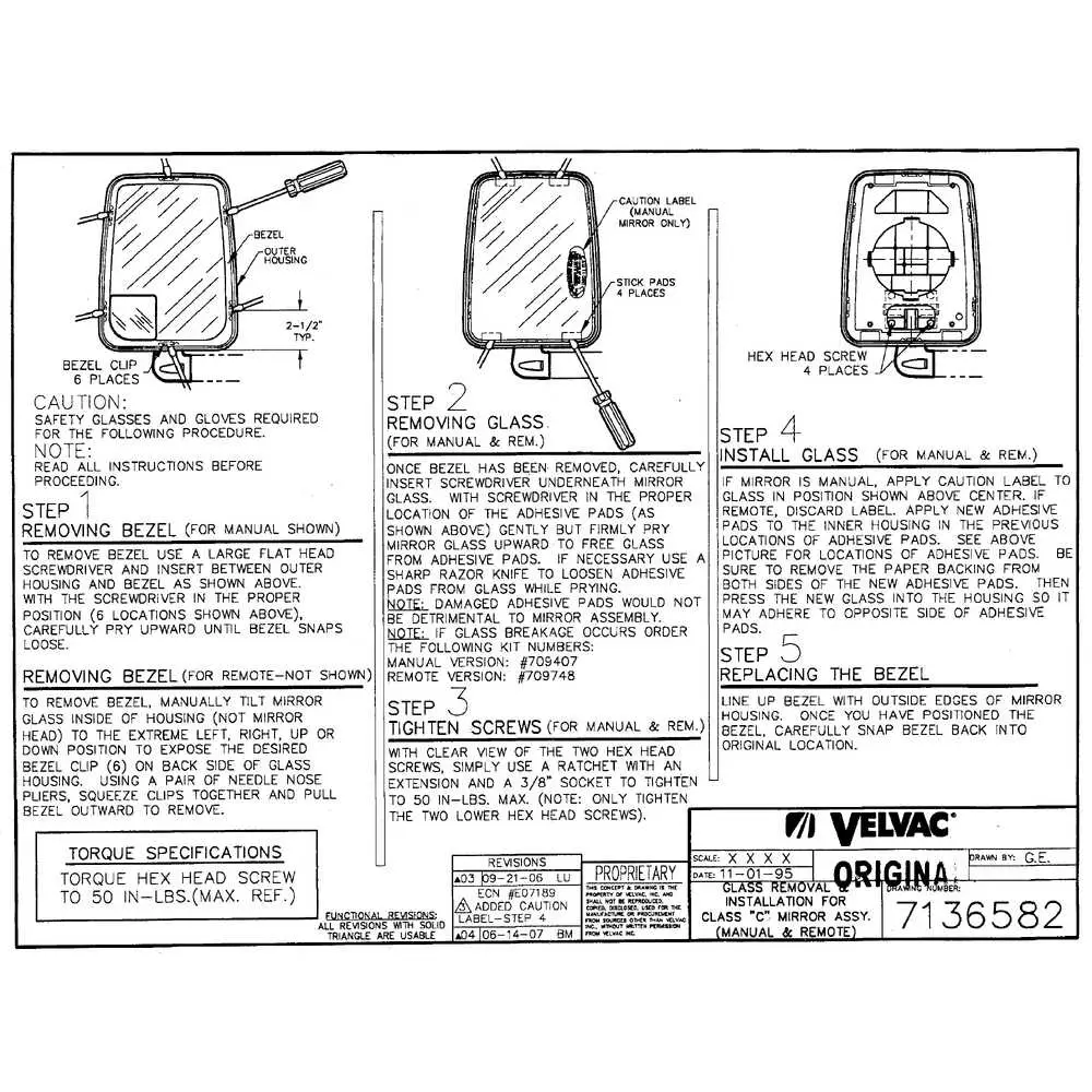 Flat Glass for Standard Non Heated Head - Velvac 709407