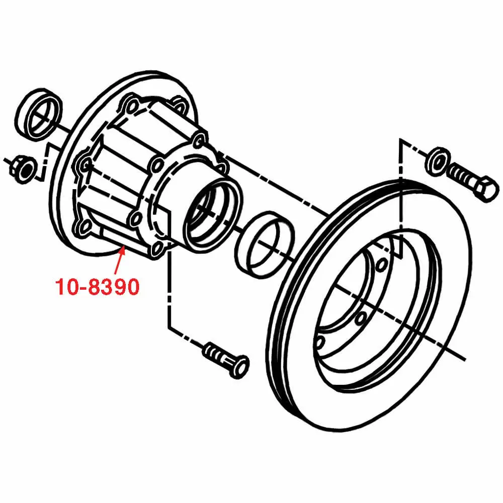 Front Wheel Brake Axle Hub - Fits Freightliner