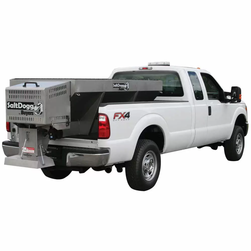 Gas Drive 1.8 Cu Yd Stainless Steel Spreader with Standard Chute - Buyers SaltDogg
