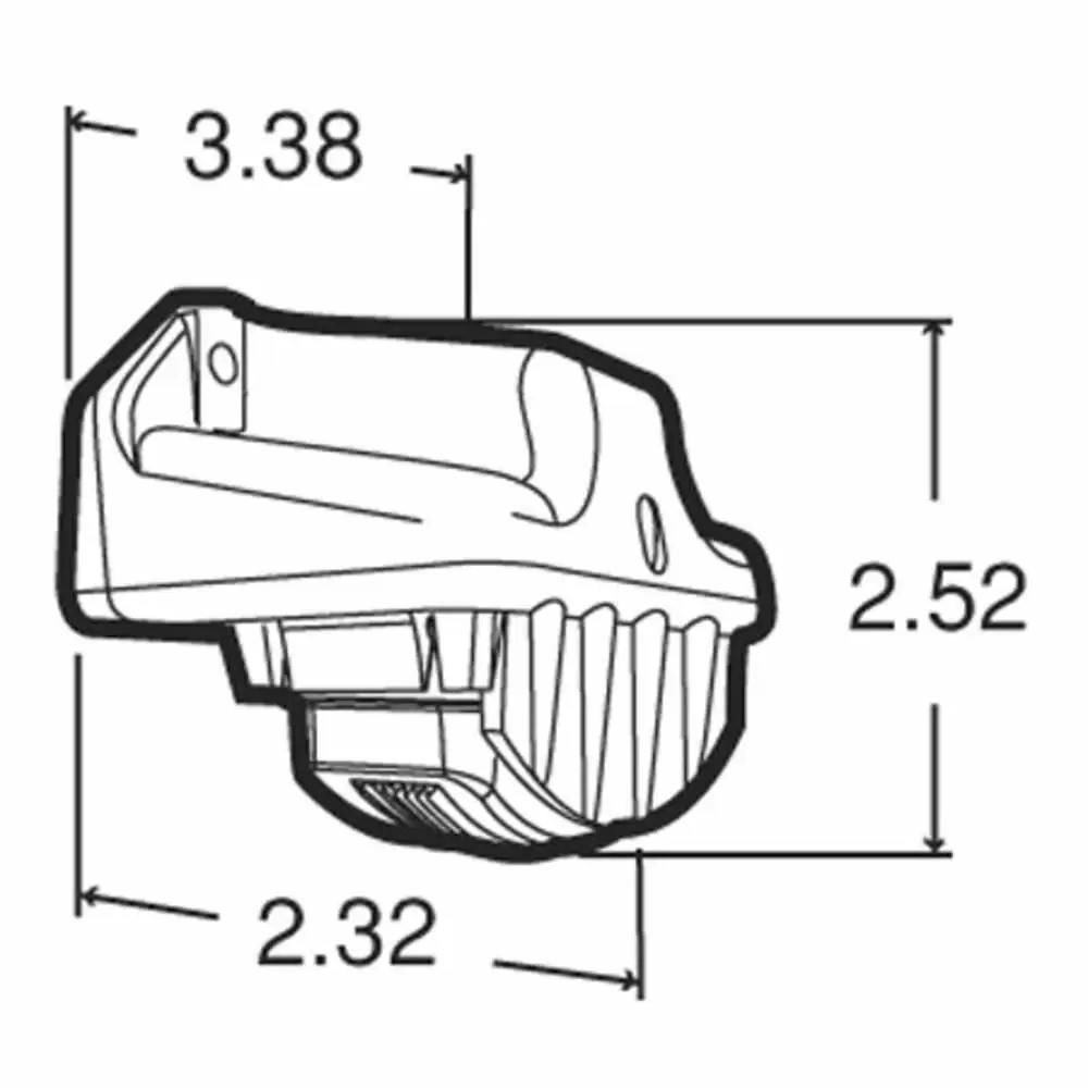 Gray Bulb Mount for Stepvans
