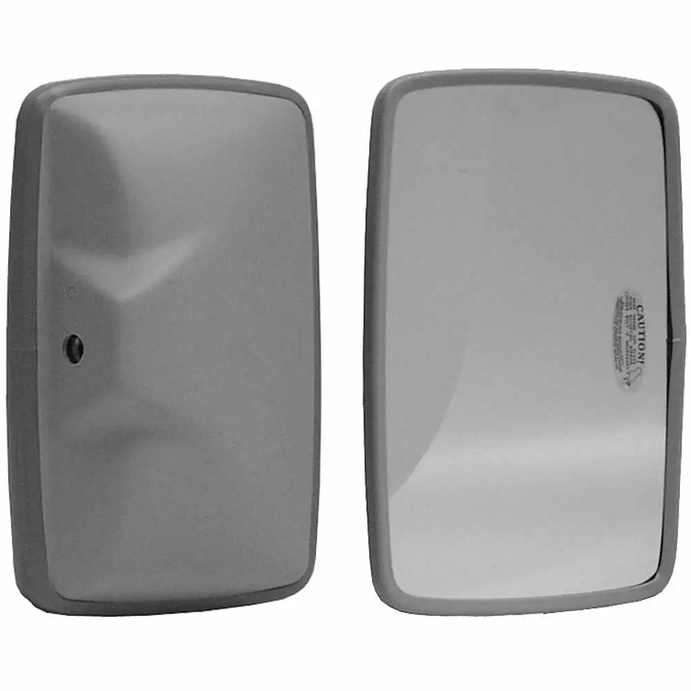 Gray Plastic Mirror Head with Flat Glass - 6.5" x 10" - Velvac 704181 -universal