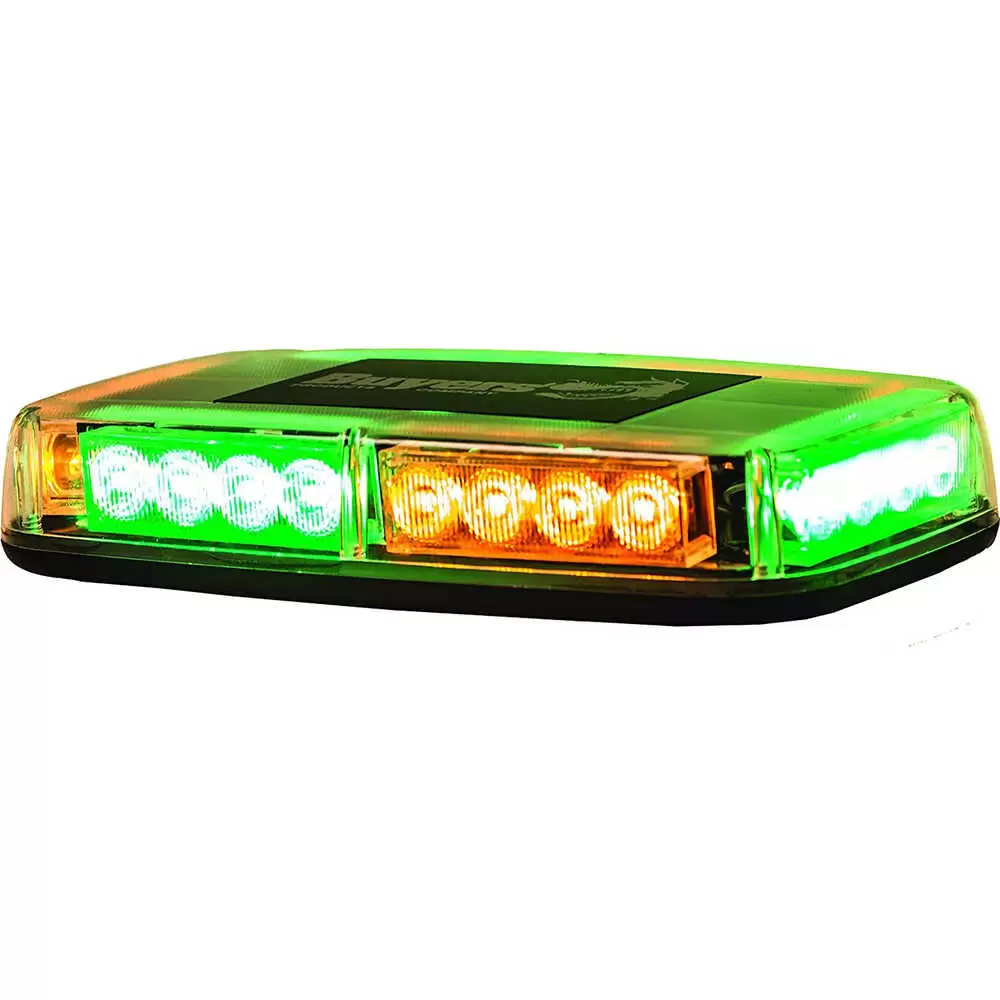 Green & Amber Magnetic Mount LED Mini Light Bar - Buyers 8891049