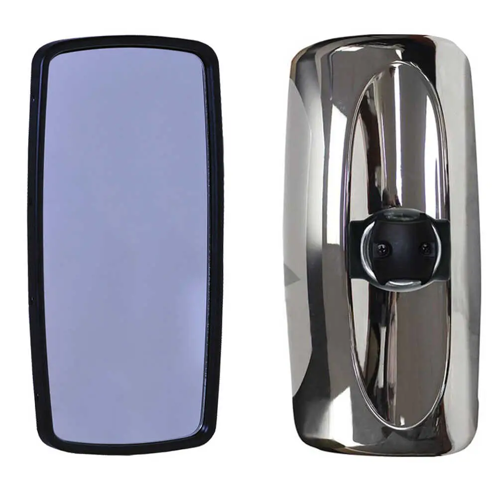 Heated Mirror Head, Chrome with Flat Glass - Fits Freightliner M2 106/112, Business Class