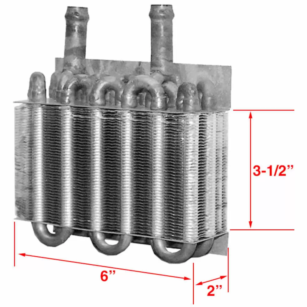 Heater Core, 3 1/2"L x 6"W x 2"D