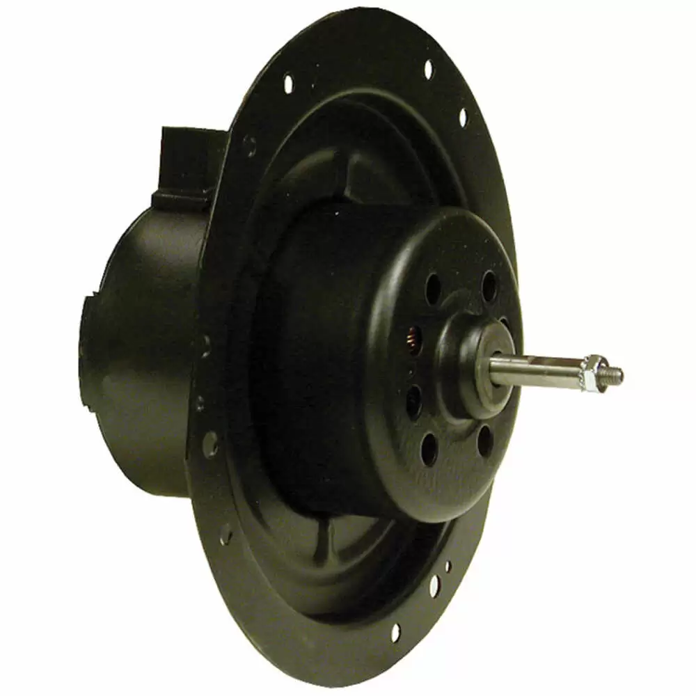 Heater Motor, 12 Volt 7" Attached Mounting Plate - Dim: 4-1/4"L x 3-1/4" dia., 5/16" dia. x 1" Long with two flats - CW