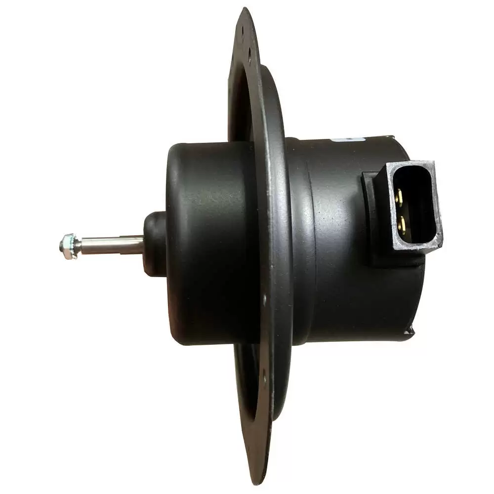 Heater Motor, 12 Volt 7" Attached Mounting Plate - Dim: 4-1/4"L x 3-1/4" dia., 5/16" dia. x 1" Long with two flats - CW