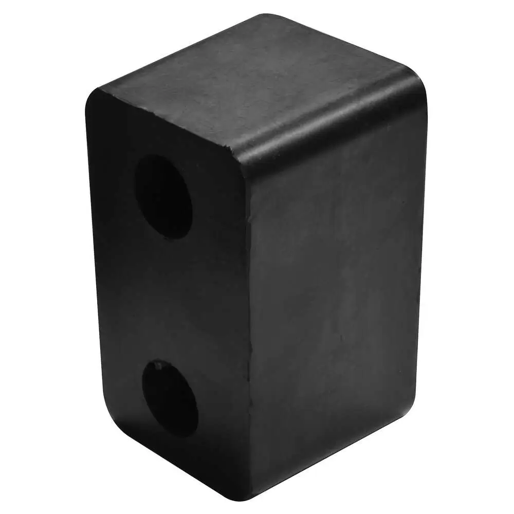 Heavy Duty Rubber Dock Bumper with 3.5" Hole Centers - 6.125" x 4" x 3.5" 