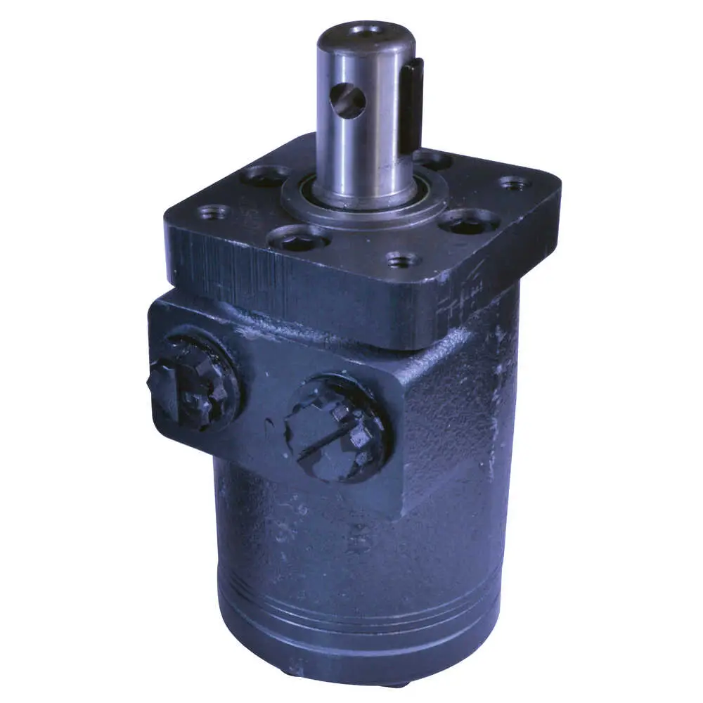 Hydraulic Spinner Motor - 4 Bolt Mount with 2.8 cu. in. Displacement - Keyed & Cross Drilled Shaft - SAE Ports