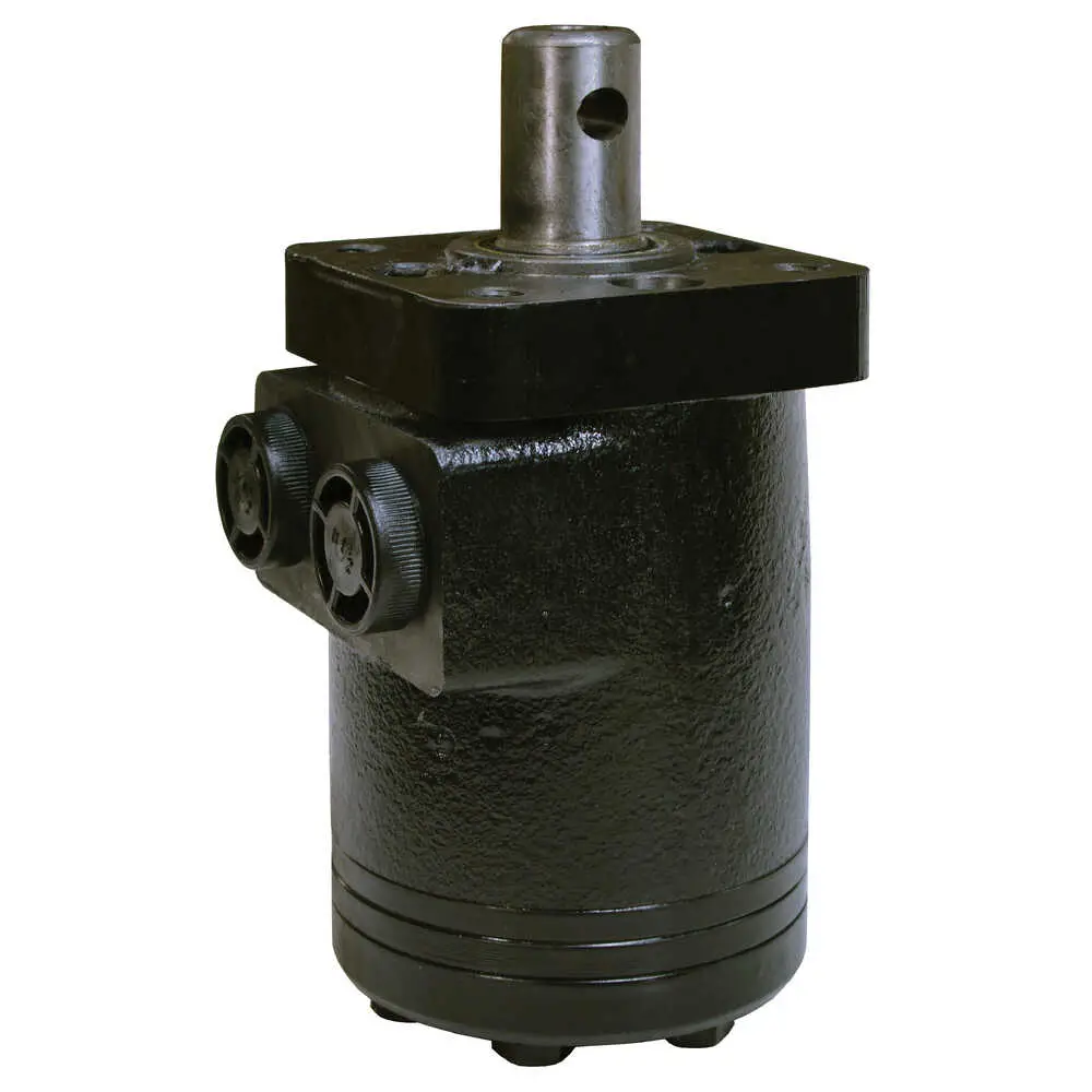 Hydraulic Spinner Motor - 4 Bolt Mount with 2.8 cu. in. Displacement - Keyed & Cross Drilled Shaft - SAE Ports