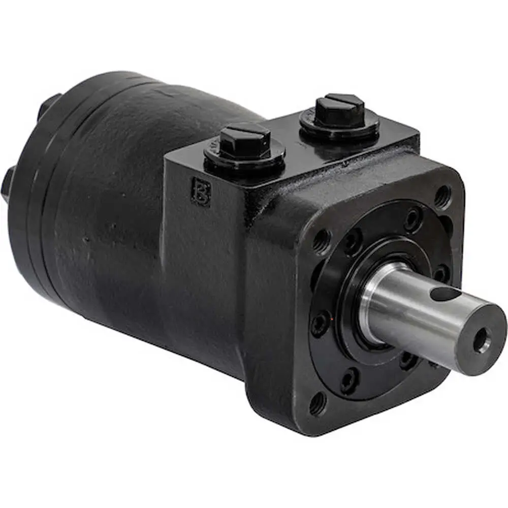 Hydraulic Spinner Motor - 4 Bolt Mount with 2.8 cu. in. Displacement - Straight Cross Drilled Shaft - NPT Ports - Buyers SaltDogg