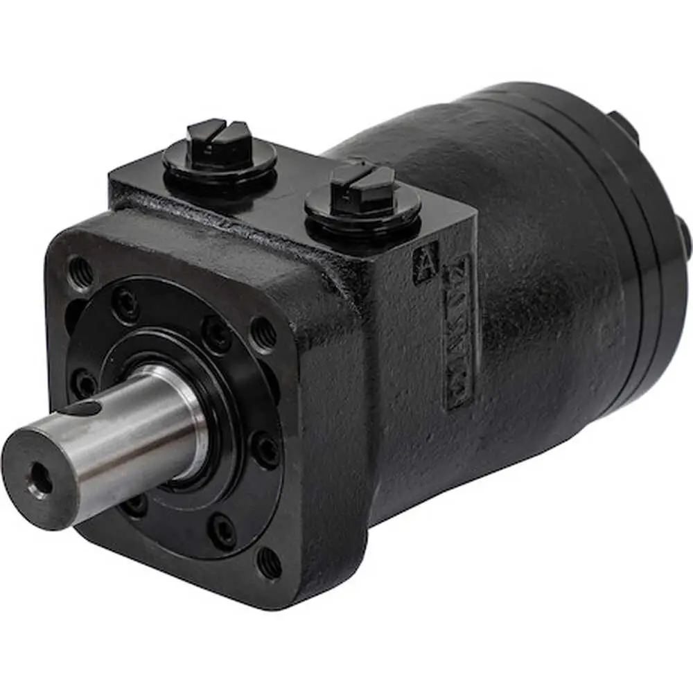 Hydraulic Spinner Motor - 4 Bolt Mount with 2.8 cu. in. Displacement - Straight Cross Drilled Shaft - NPT Ports - Buyers SaltDogg