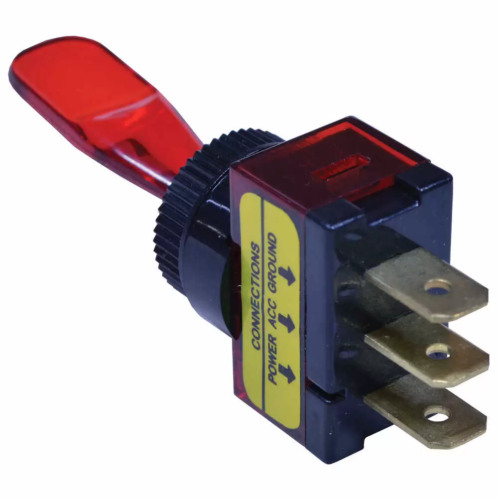 Illuminated Two Position Toggle Switch - Red