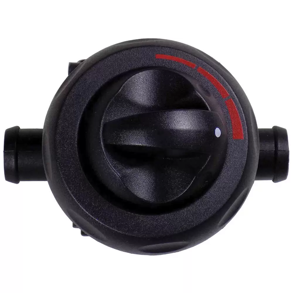 Inline Water Control Valve, 5/8 in. Male, Plastic, Black