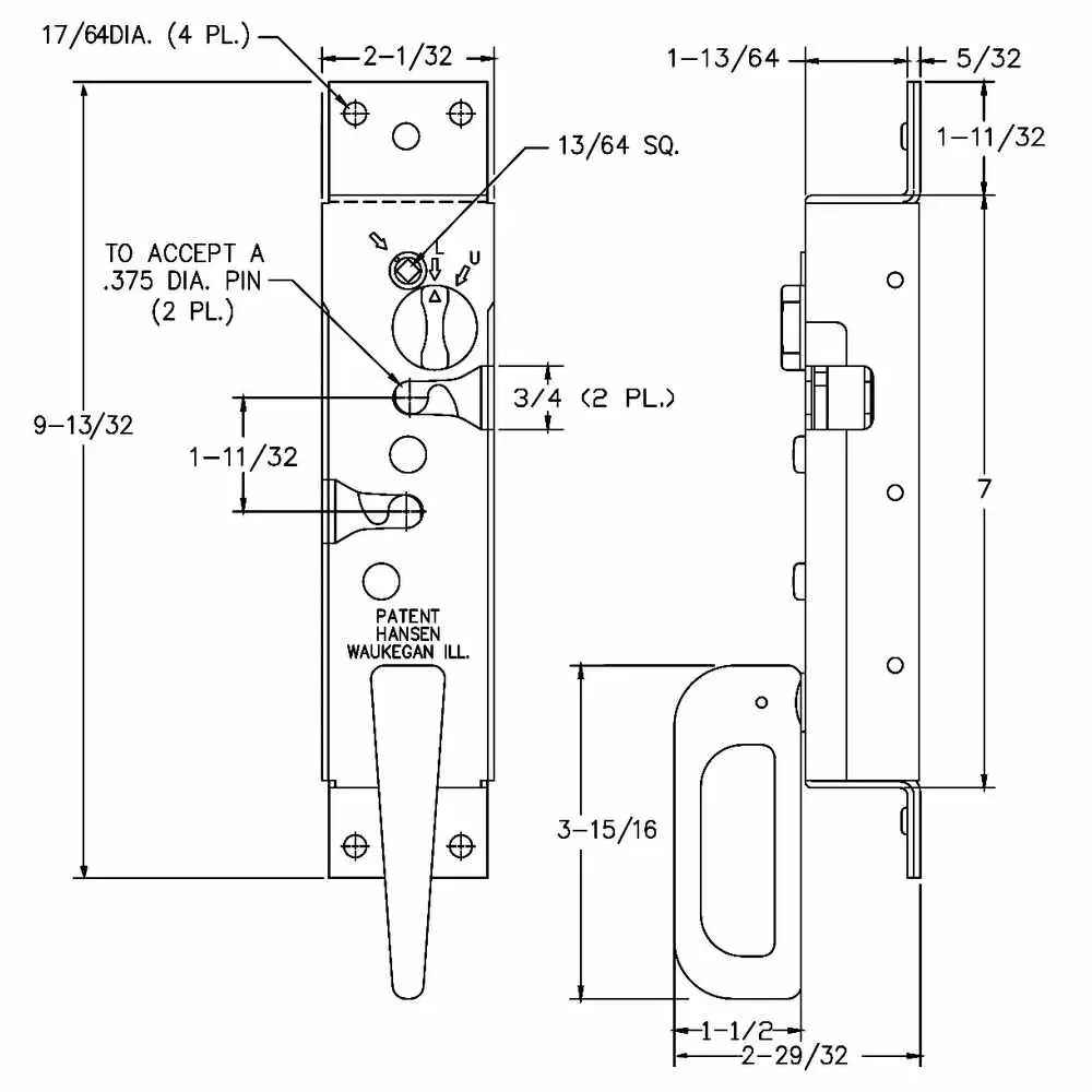 Inside latch - Left Side