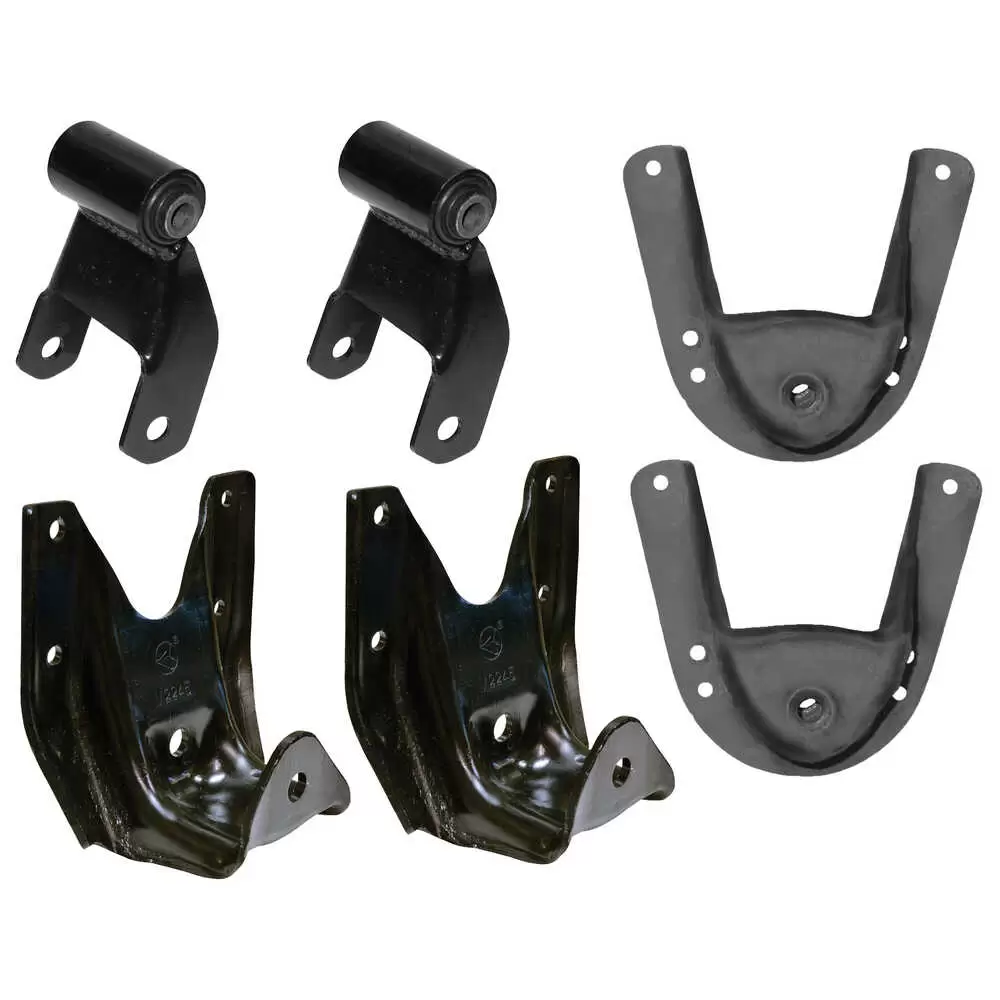 Leaf Spring Hanger Bracket, Front of Rear & Rear of Rear & Shackles Kit