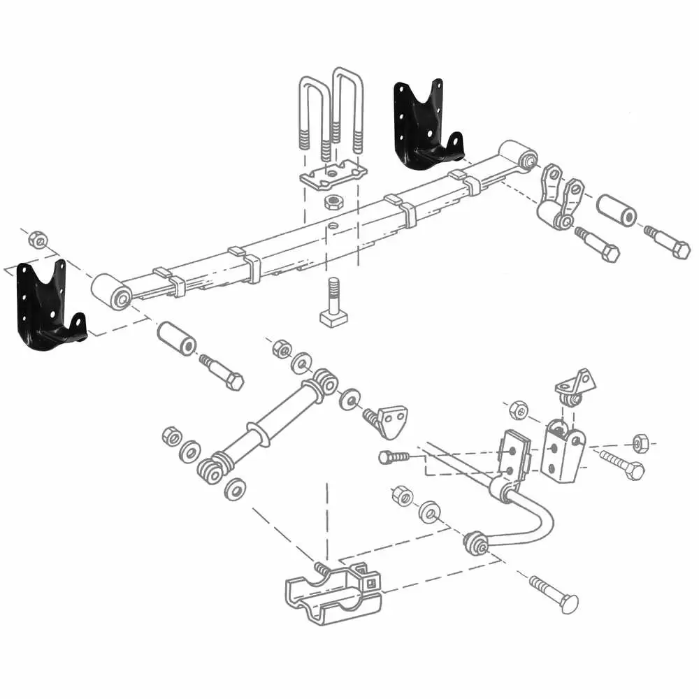 Leaf Spring Hanger - Fits Freightliner MT35 / MT45 1999 and Earlier - John Deere & Oshkosh
