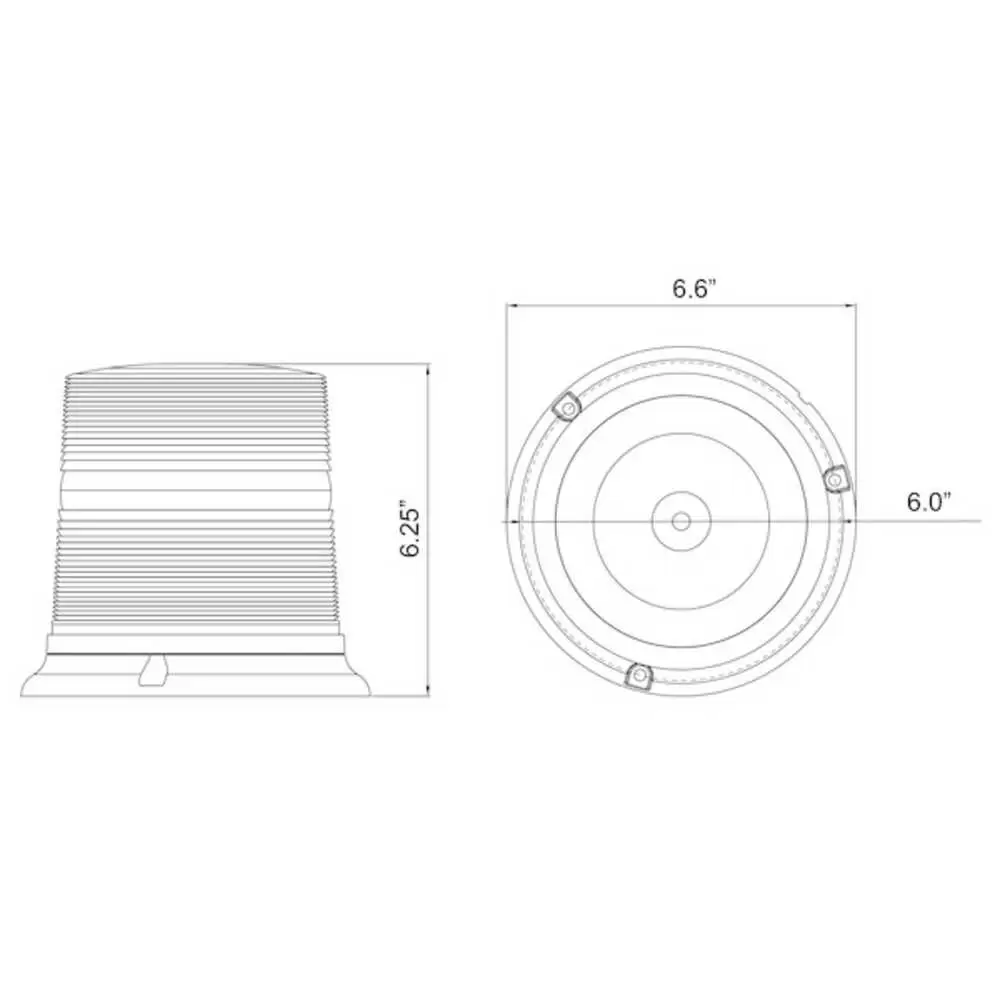 LED Class 1 Warning Beacon - 6.5" Tall - Magnetic Mount