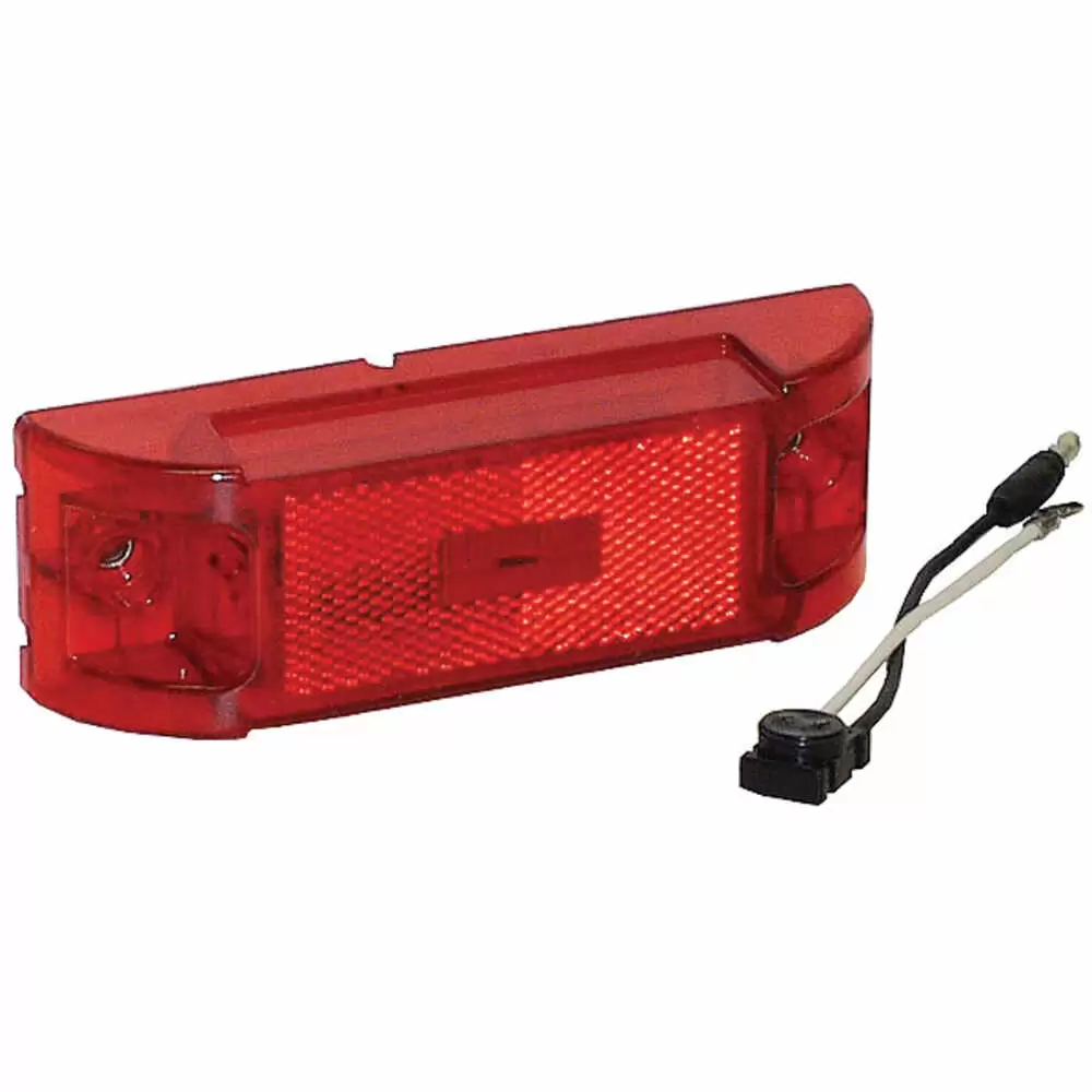 LED Red Reflex Marker Light with Plug - 1 LED's - Truck-Lite