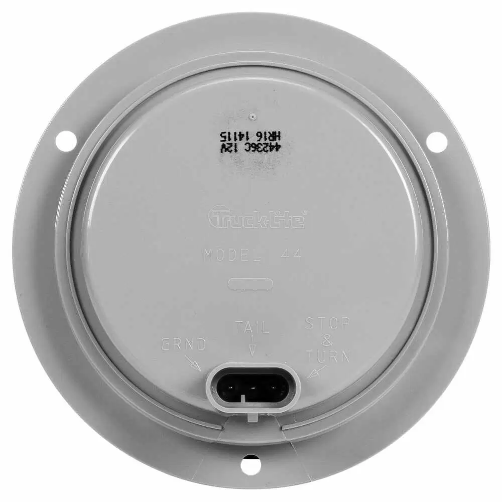 LED Round Clear Back Up Lamp with Gray Flange - 27 LED's - Truck-Lite 44236C