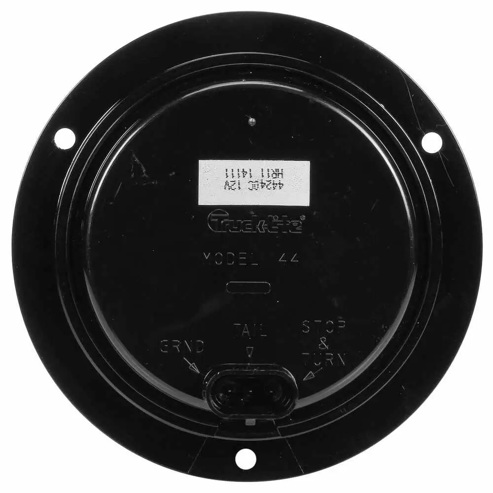 LED Round Clear Back Up Light with Black Flange - 27 LED's - Truck-Lite 44240C