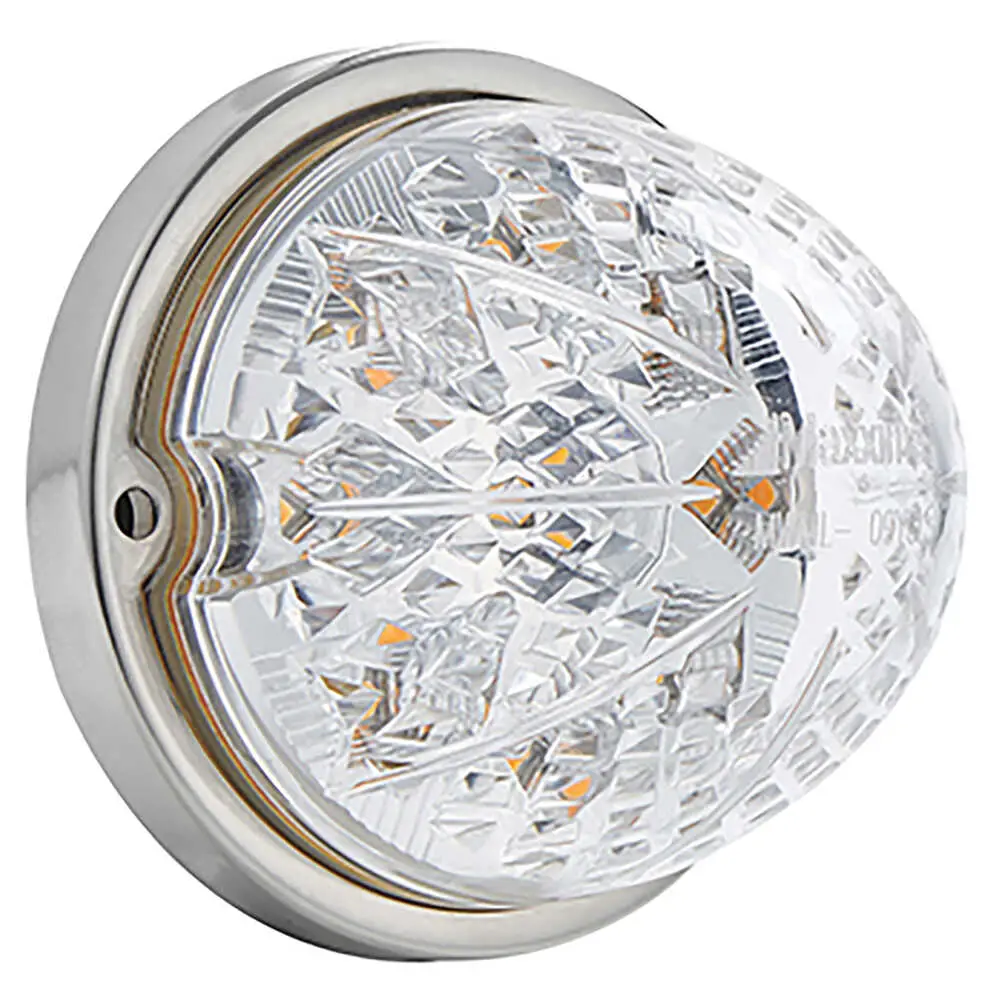 LED Watermelon Clearance Marker Light - Amber, Clear Lens | Mill