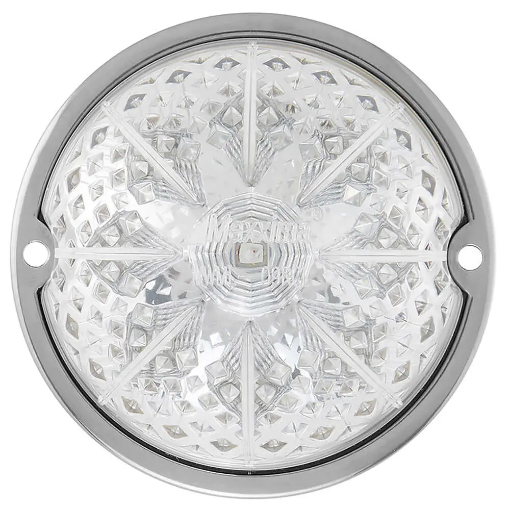 LED Watermelon Clearance Marker Light - Red Clear Lens