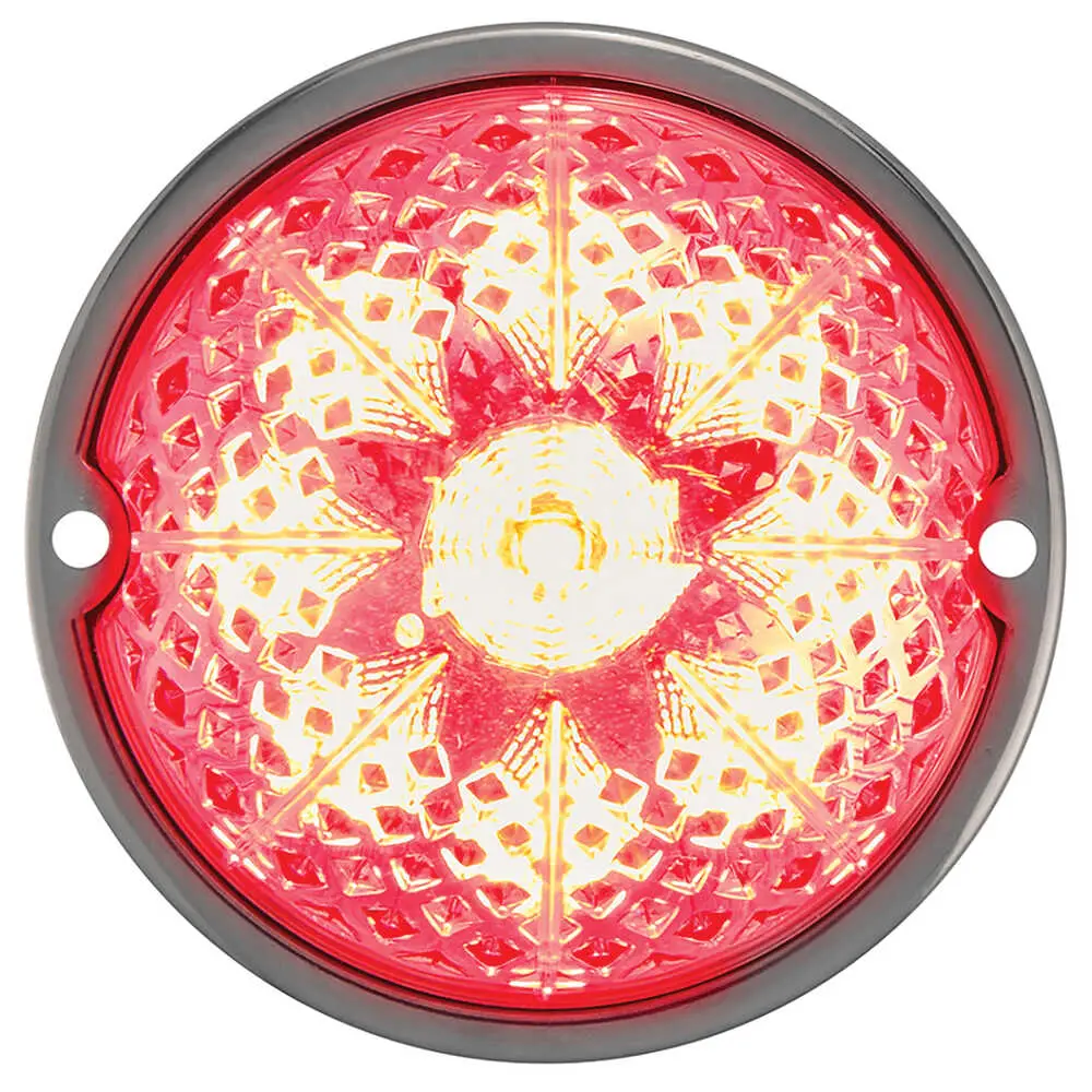 LED Watermelon Clearance Marker Light - Red Clear Lens