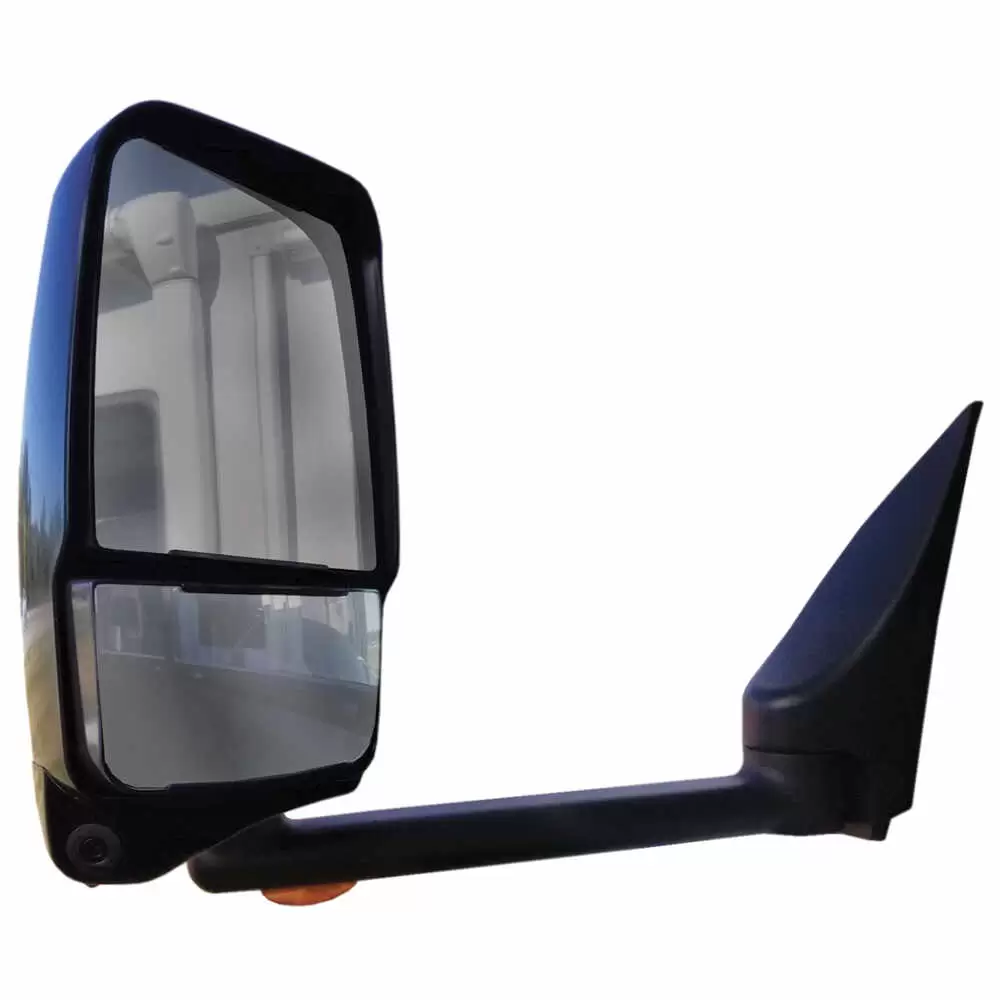 Left 2020 Black Deluxe Mirror Assembly with Blind Spot Camera and Light for 96" Wide Body - Fits GM - Velvac 719413