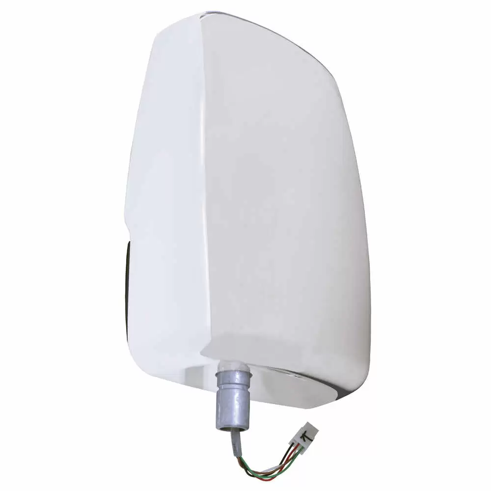 Left 2020 Deluxe Heated Remote / Manual Mirror Head - Driver side - White - Velvac 714589