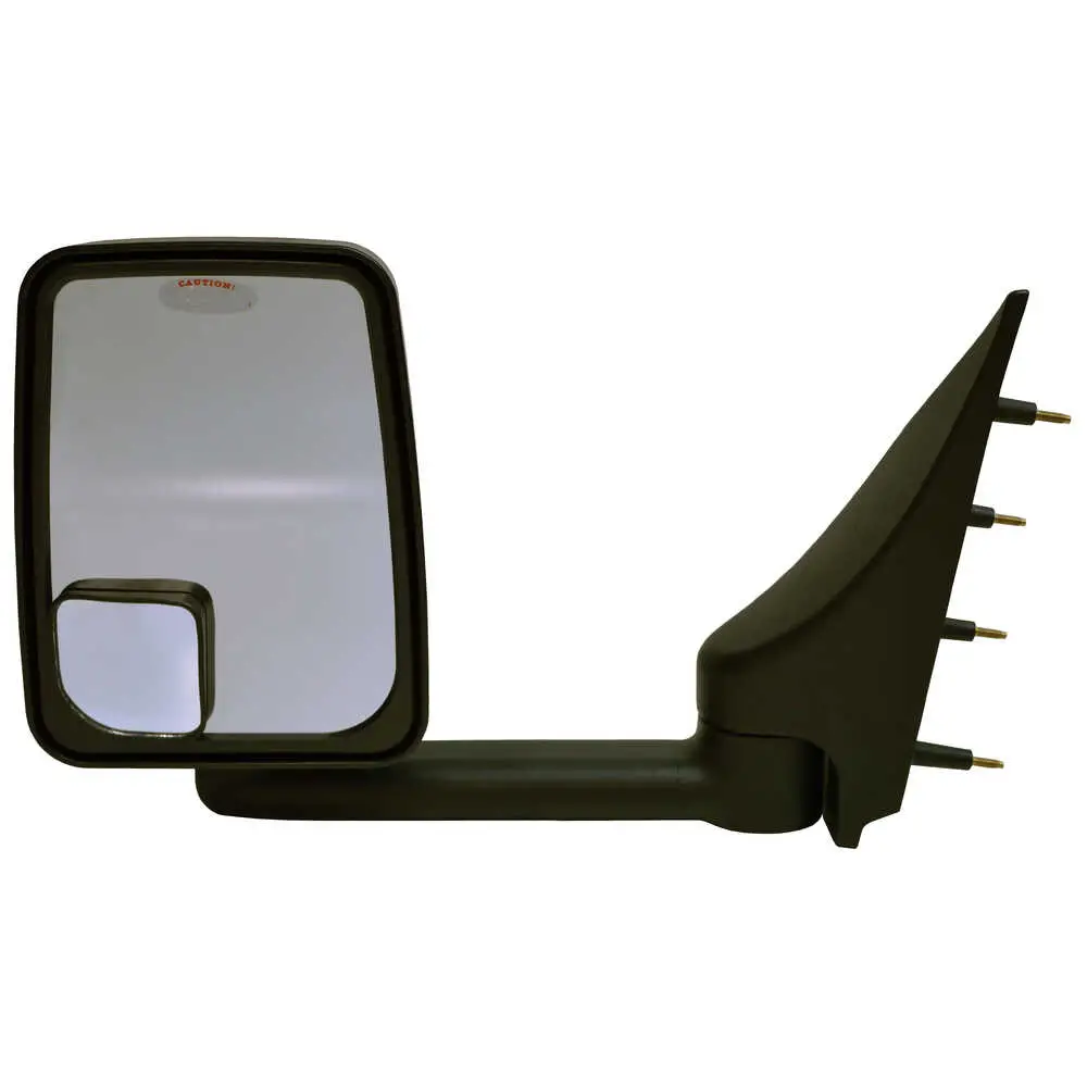 Left 2020 Standard Heated Remote Mirror Assembly with Light for 96" Body Width, Black - Driver side - 03-On Ford E-Series
