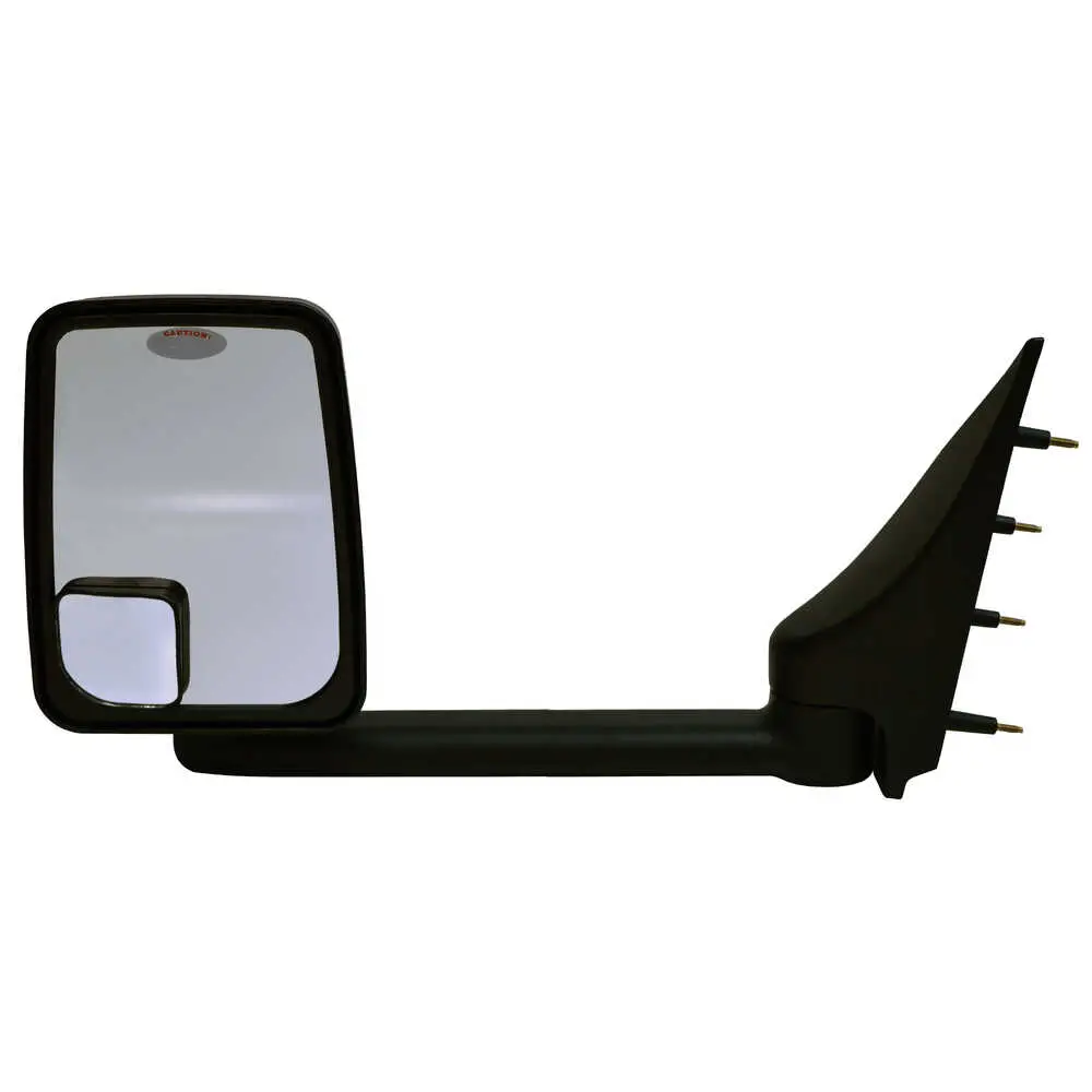 Left 2020 Standard Manual Mirror Assembly for 102" Body Width, Black - Driver side - 03-On Ford E Series