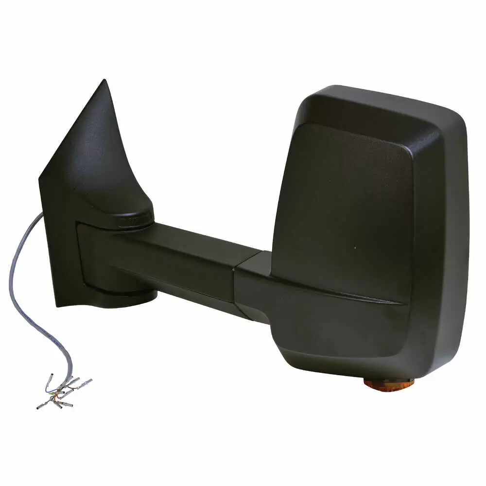 Left 2020XG Heated Remote / Manual Mirror Assembly for 102" Body Width - Driver side - Black - Fits GM - Velvac 716329