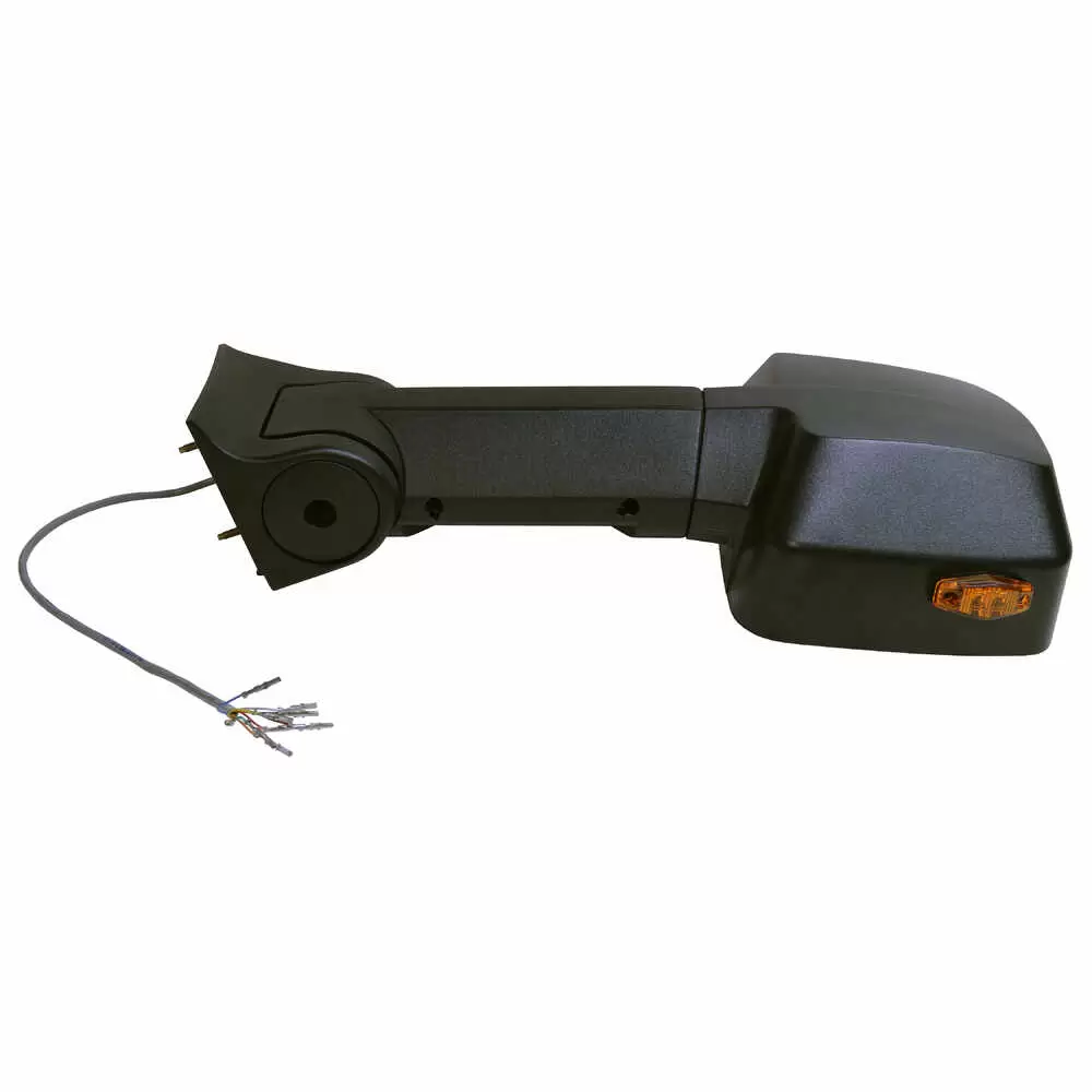 Left 2020XG Heated Remote / Manual Mirror Assembly for 102" Body Width - Driver side - Black - Fits GM - Velvac 716329