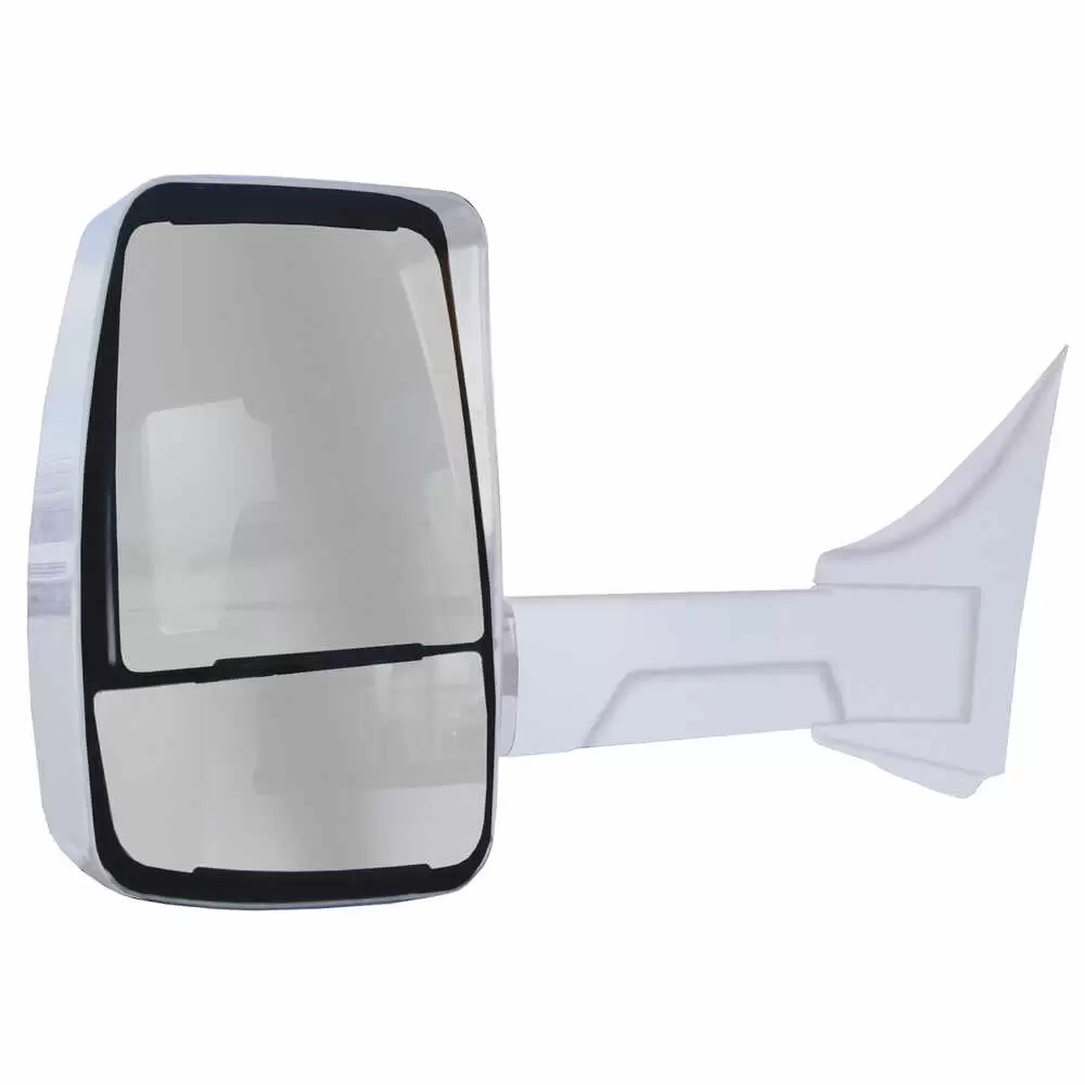 Left 2020XG Heated Remote / Manual Mirror Assembly for 96" Body Width - White - Fits Ford E Series - Velvac 715909