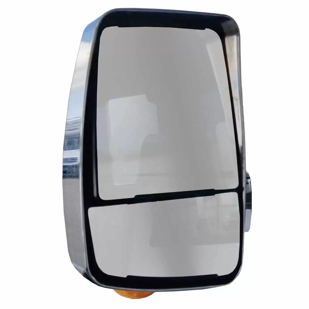 Left 2020XG Heated Remote Mirror Head with Light - Chrome - Velvac 716509