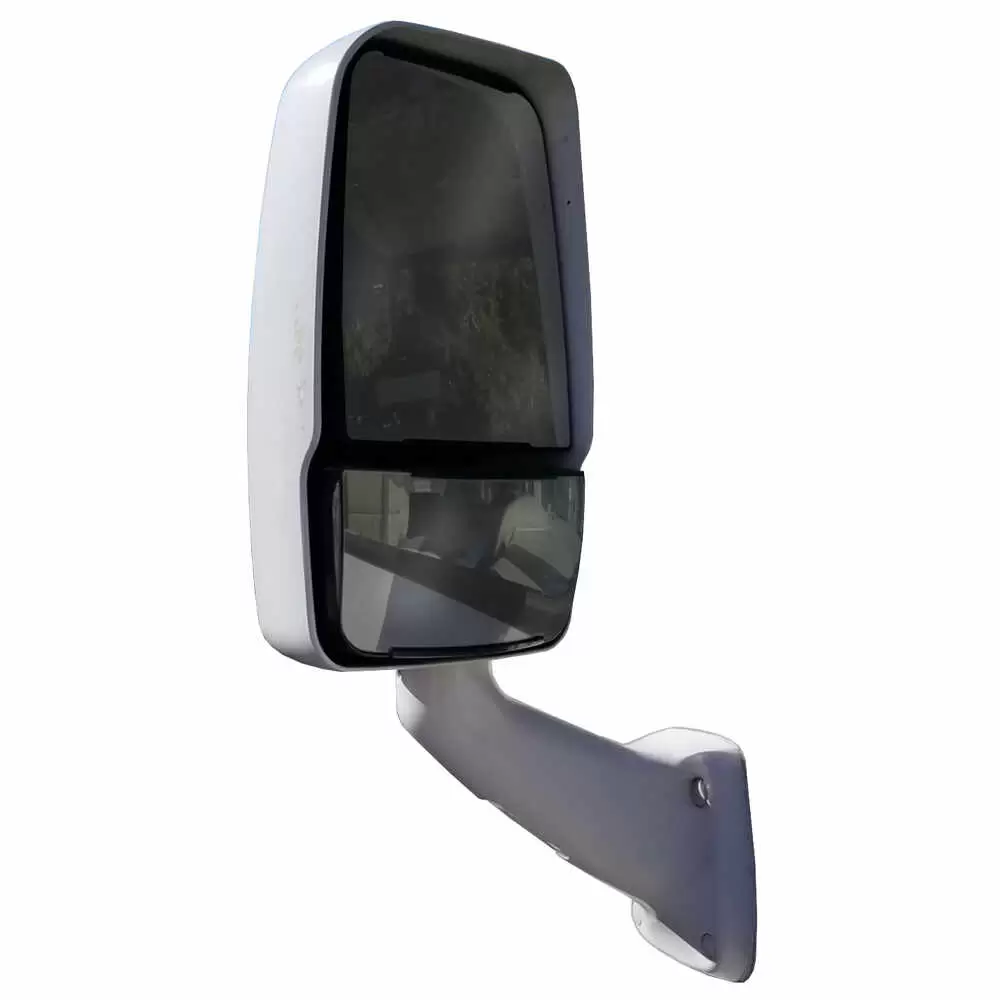 Left 2025 Deluxe Heated Remote / Manual Mirror Assembly - White - Velvac 713805