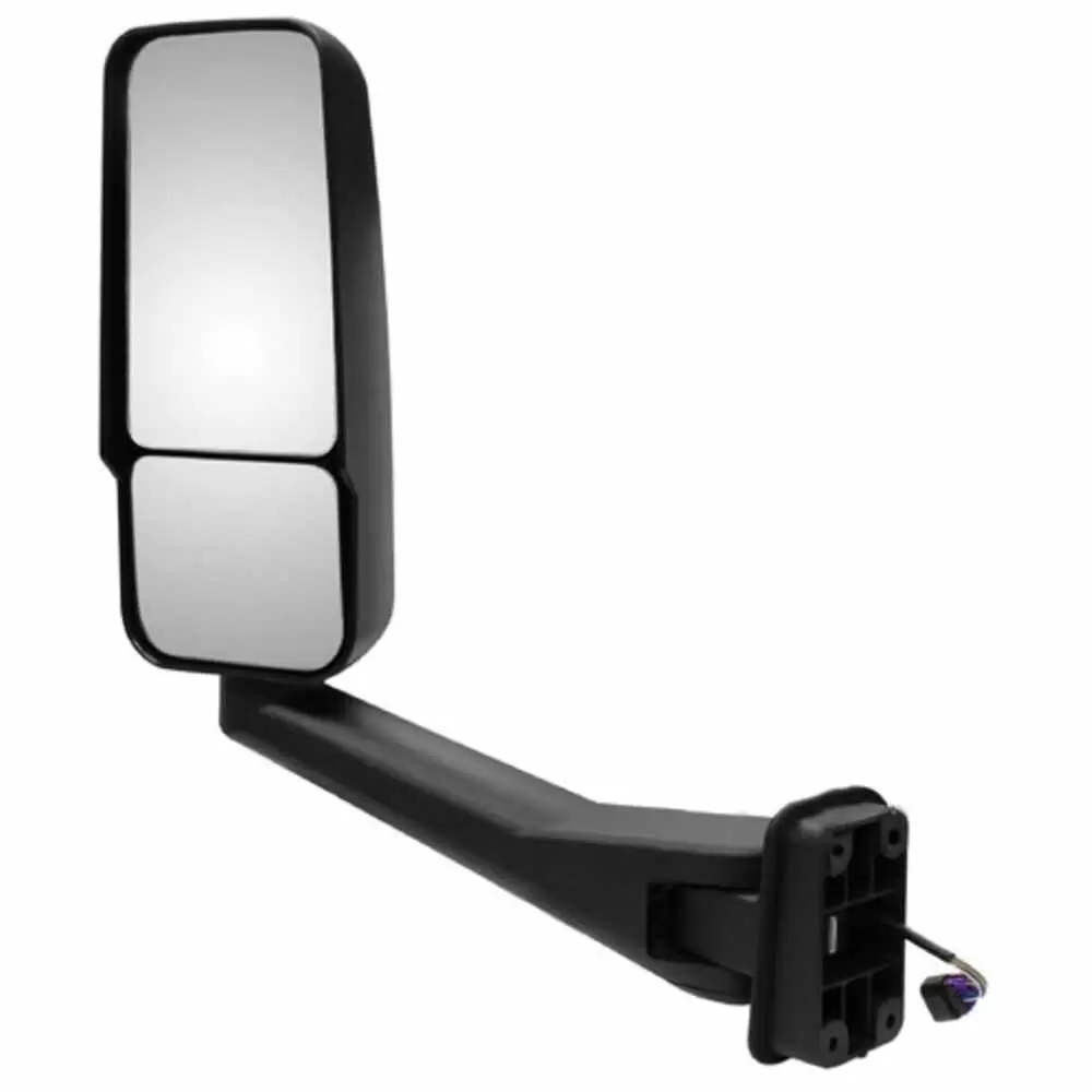 Left Black Heated, Lighted Manual Mirror Assembly, Driver side - Kodiak / Topkick