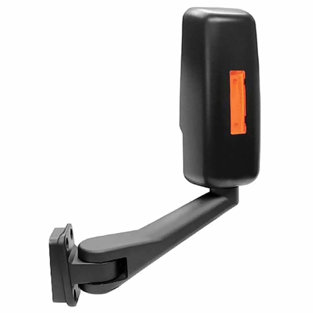 Left Black Heated, Lighted Manual Mirror Assembly, Driver side - Kodiak / Topkick